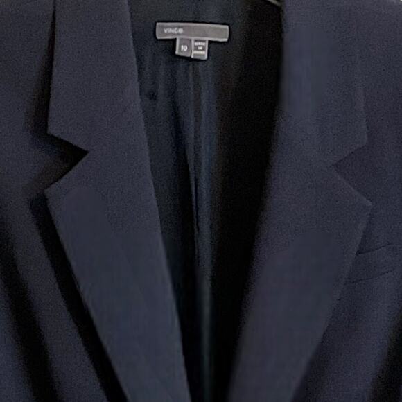 Vince Camuto Women’s Navy Blue Size 10 Long Sleeve Two Button Business Y2K - Picture 13 of 13